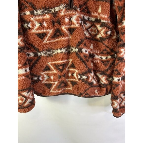 Ariat Rainbow Navajo Western Fleece Hooded 1/2 Zip Jacket - Picture 3 of 7